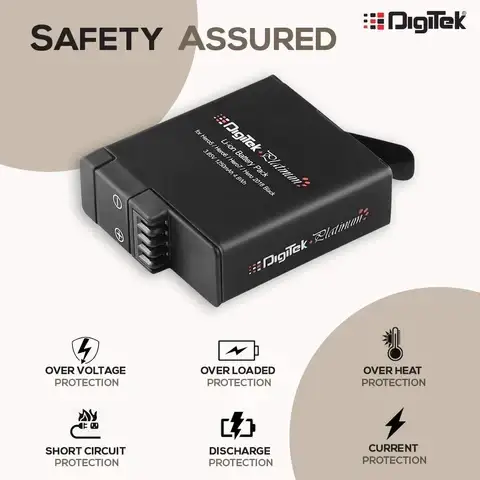 Digitek Platinum Battery For GoPro Hero 5, Hero 6, Hero 7