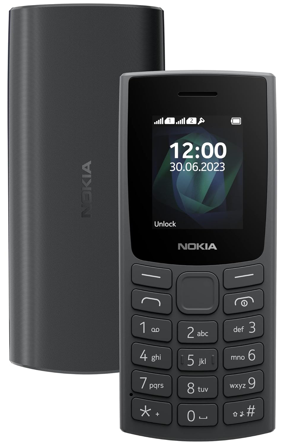 Nokia 105 Classic Dual Sim Keypad Feature Phone. Color Black