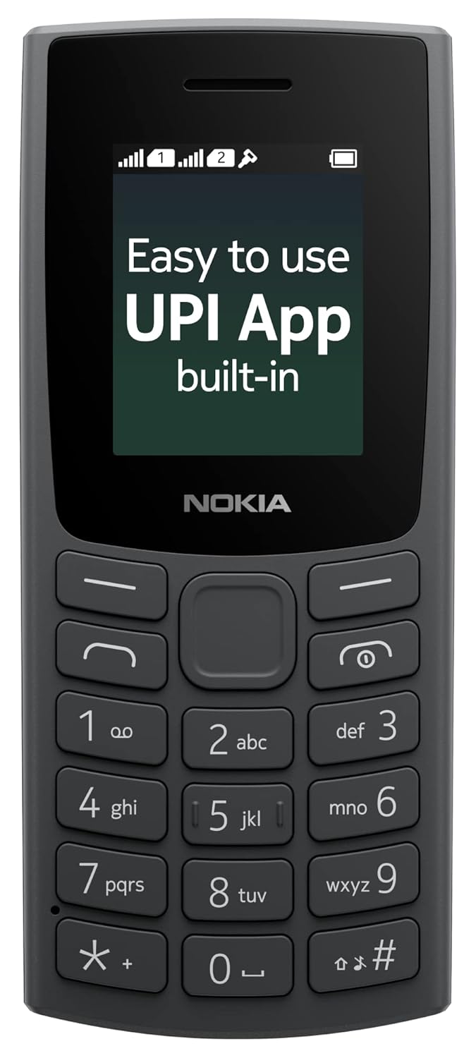 Nokia 105 Classic Dual Sim Keypad Feature Phone. Color Black
