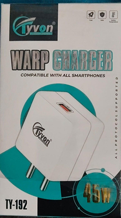 Tyvon TY-0192 45w Smartphone Charger With Type C Cable