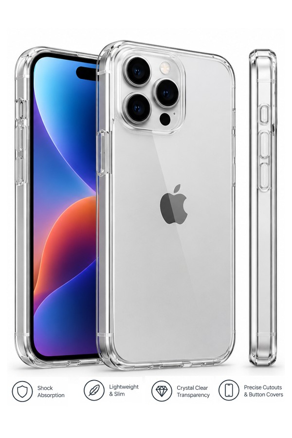 Ultra-Clear Transparent Flexible TPU Back Cover | Shockproof Bumper Case with Camera Bump Protection - Vivo Y21s